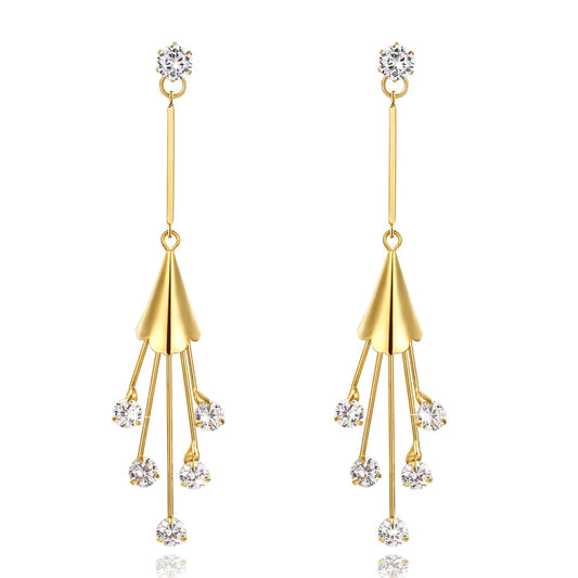 Yellow Chimes Moxie Collection Dangling Bell Designer Earrings for Women and Girls