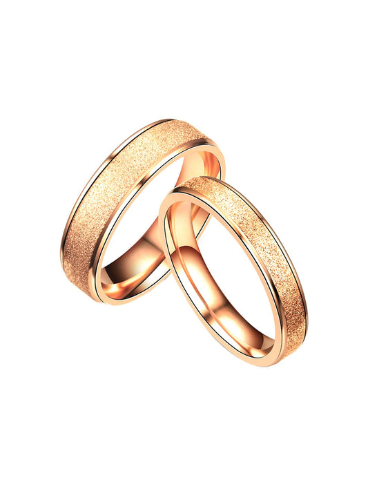 Yellow Chimes Rings for Women and Girls Rosegold Couple Rings | Valentines Special Rose Gold Proposal Couple Ring for Girls & Boys | Birthday Gift For girls and women Anniversary Gift for Wife