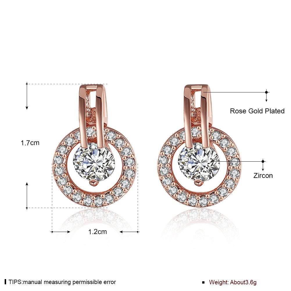 Yellow Chimes Crystal Drop Earrings for Women A5 Grade Crystal 18K Rose Gold Plated Drop Earrings for Women and Girls