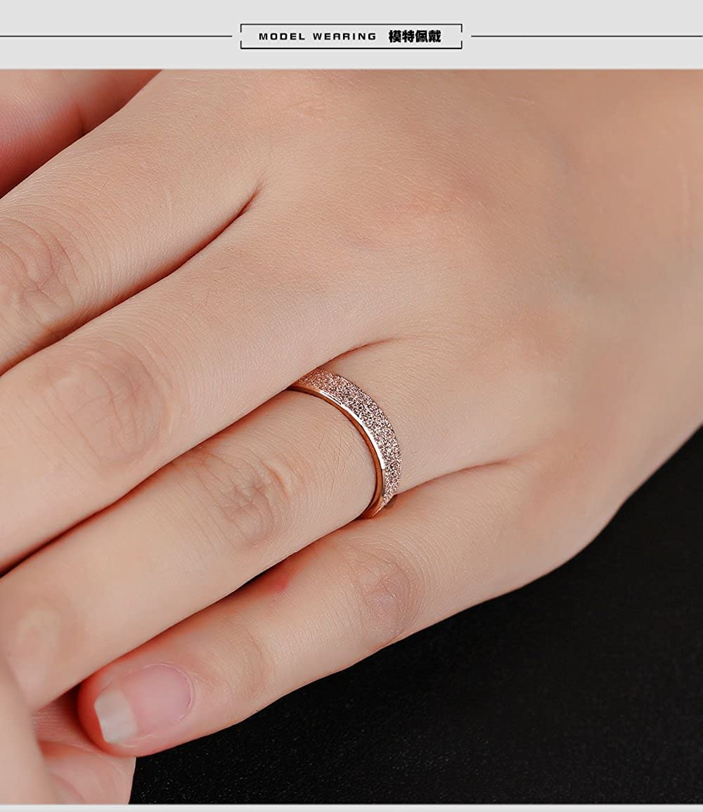 Yellow Chimes Dazzling Stardust Rose Gold Stainless Steel Ring for Girls & Women