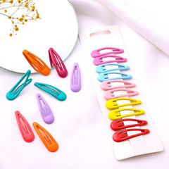 Melbees by Yellow Chimes Hair Clips for Girls Kids Hair Clip Hair Accessories for Girls Baby's 18 Pcs Multicolor Snap Hair Clips Tic Tac Clips Hairclips for kids Baby Teens & Toddlers