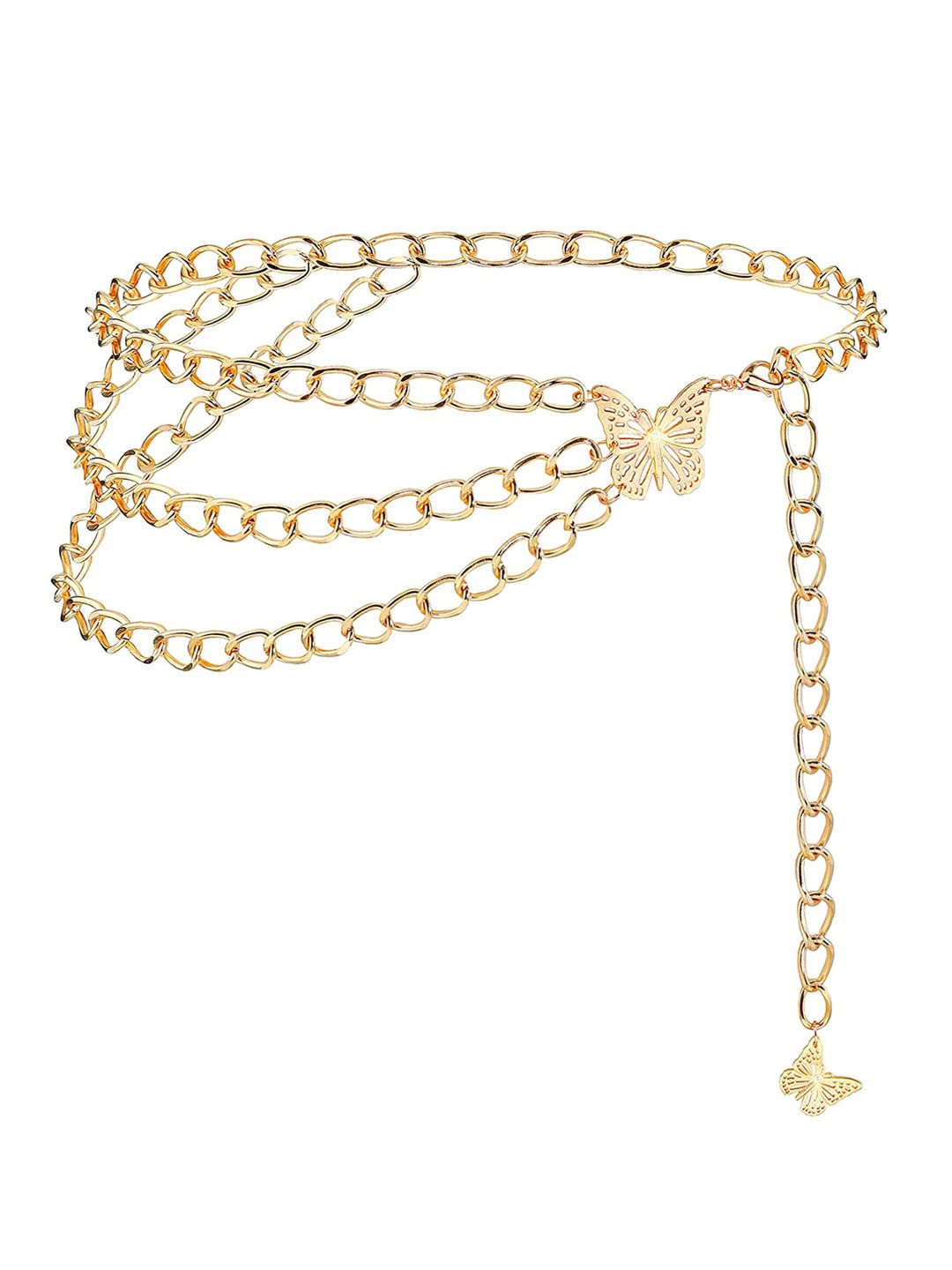 Yellow Chimes Waist Chain For Women Multilayer Gold Plated Belly Chain Waist Belt For Women and Girls