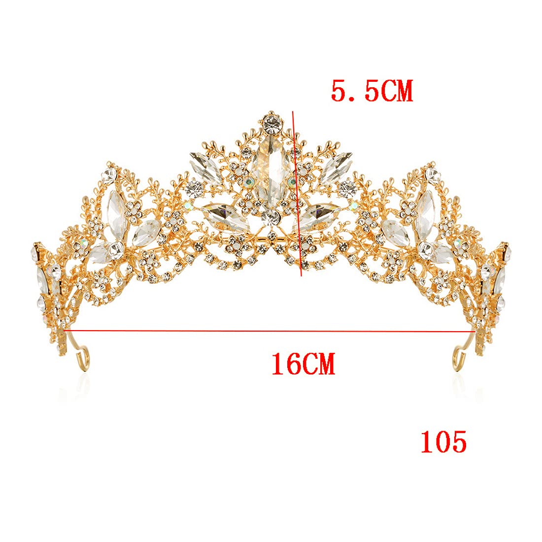 Yellow Chimes Tiara for Women and Girls Silver Plated Crown for Women Leafy Floral Pink Crystal Studded Bridal Wedding Crown Tiaras for Women and Girls Gift For Women & Girls Valentine Gift for Girls