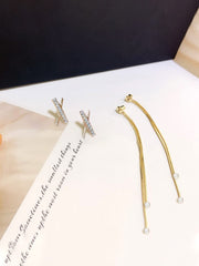 Yellow Chimes Earrings for Women and Girls Pearl Dangler | Gold Toned Pearl Drop Designed Long Danglers Earrings | Birthday Gift for girls and women Anniversary Gift for Wife