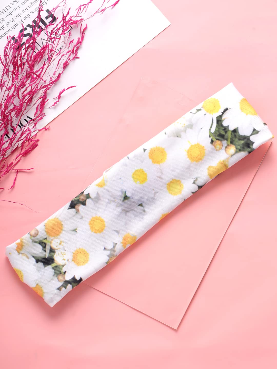 Yellow Chimes Head Band for Women Girls Hair Accessories for Women Fabric Headband for Women Broad Hair Band Headband Head Wrap Multicolor Hair Band Elastic Hair Band Hair Accessories