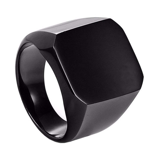 Yellow Chimes Rings for Men Black Ring Rock Cool Casual Sport Titanium Steel Ring for Men and Boys. (8)