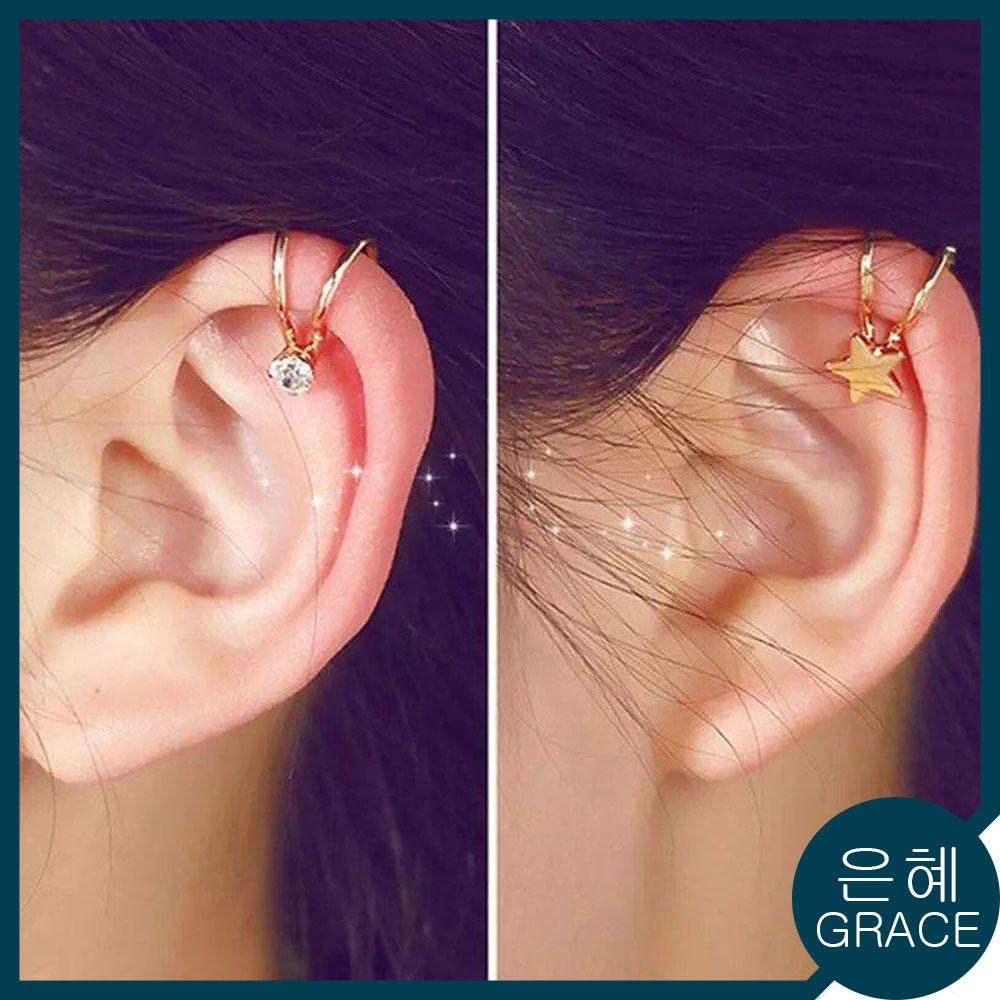 Ear Cuff Clip On Earrings Fake Cartilage Earrings Non-Piercing | Shopee  Philippines