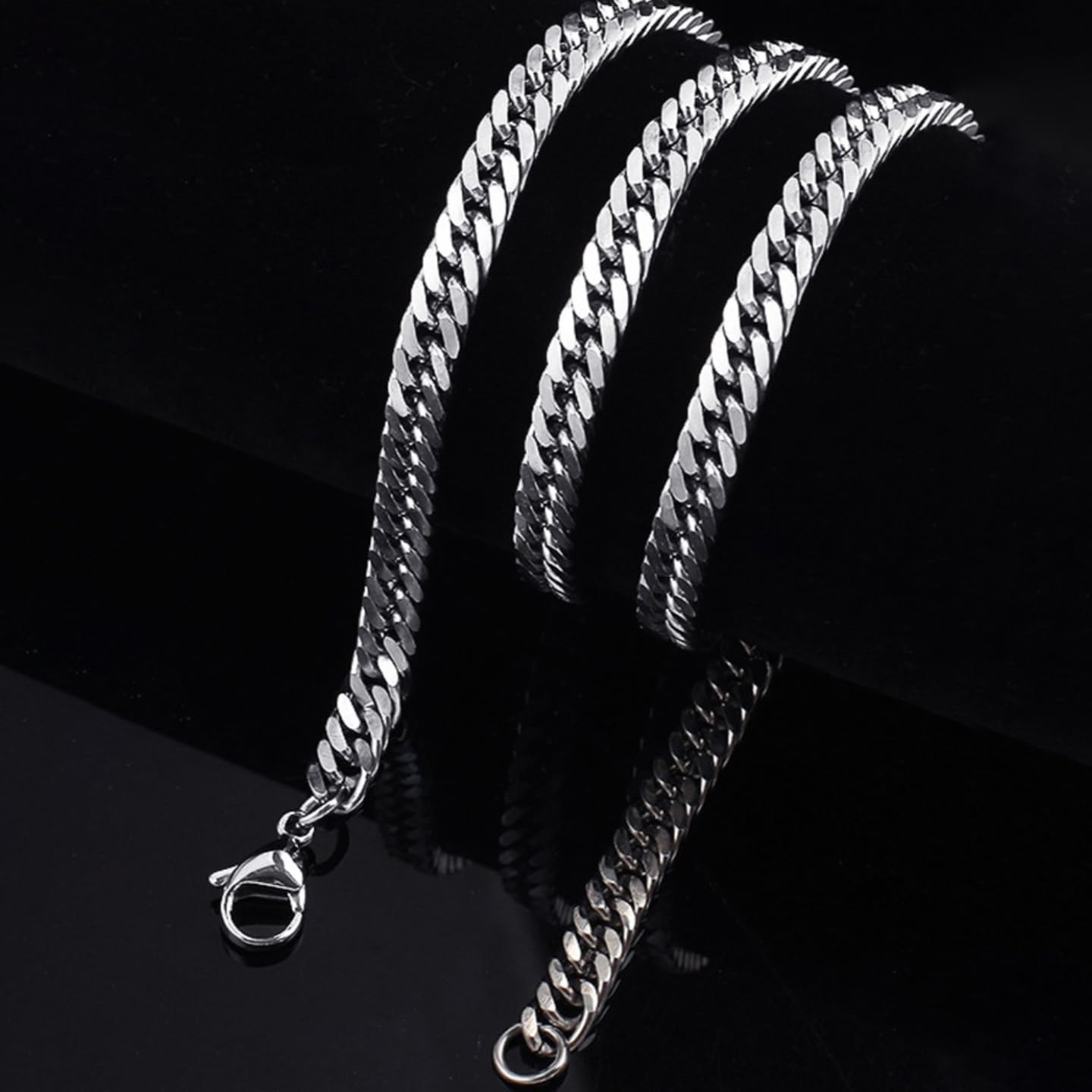 Yellow Chimes Chain for Men and Boys Silver Chain Neck Chain for Men | 2 Pcs Combo of Stainless Steel Chains for Men | Birthday Gift for Men and Boys Anniversary Gift for Husband