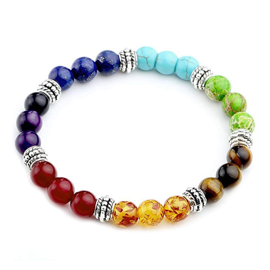 Yellow Chimes D'vine Collection Natural Beads Reiki Healing Adjustable Om Evil Eye Bracelet for Women and Men