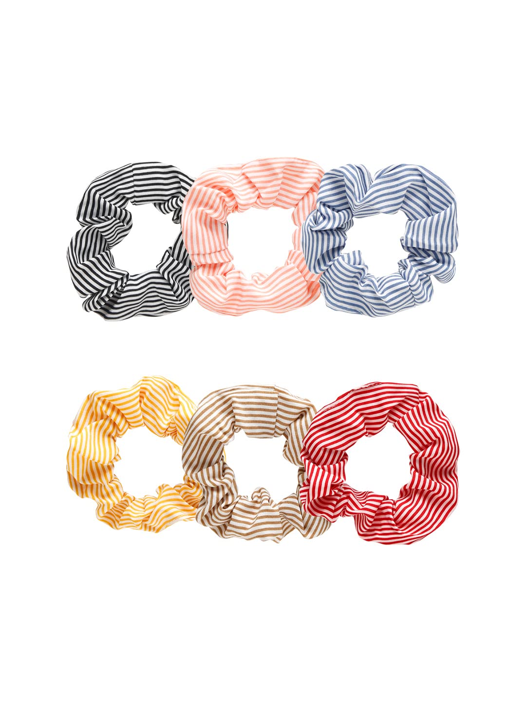 Yellow Chimes Scrunchies for Women Hair Accessories for Women 6 Pcs Satin Scrunchies Set Floral Print Rubber Bands Multicolor Scrunchie Ponytail Holders Hair Ties for Women and Girls Gifts for Women and Girls