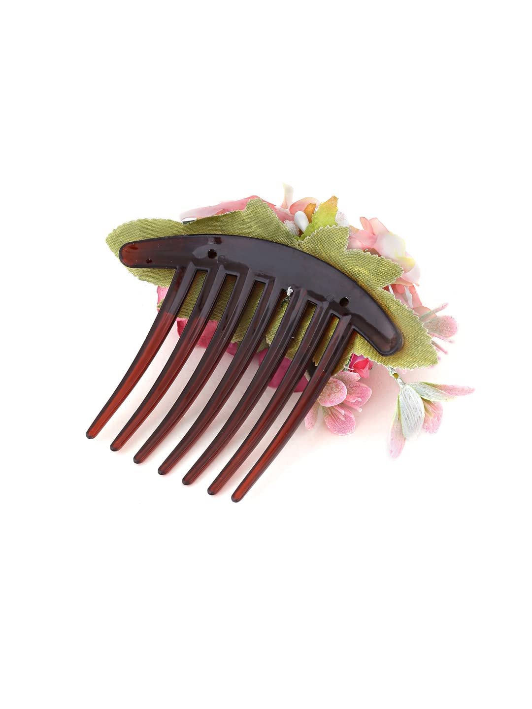 Yellow Chimes Comb Pin for Women Hair Accessories for Women Floral Hair Pins for Women Artificial Floral Hair Pin Bridal Hair Accessories for Wedding Side Pin/Hair Clip/Juda Pin Accessories for Women