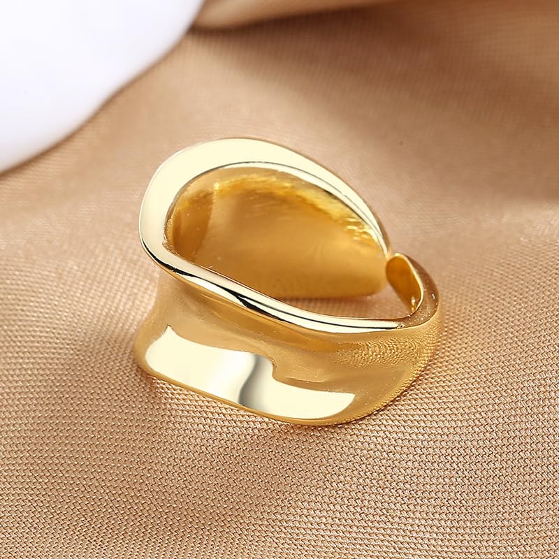 Yellow Chimes Rings for Women and Girls Fashion Golden Band Ring | Gold Plated Adjustable Finger Ring for Women | Birthday Gift For Girls & Women Anniversary Gift for Wife