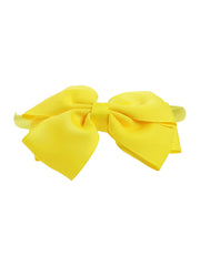 Melbees by Yellow Chimes Set of Hair Accessories Set of Bow Hair Band, 1 PCS Bow Hair Clips, 4 PCS Tic-Tac Hair Clips and 5 PCS Rubber Bands Pony Holders for Girls and Kids, Meduim (YCHASET-KD001-YL)