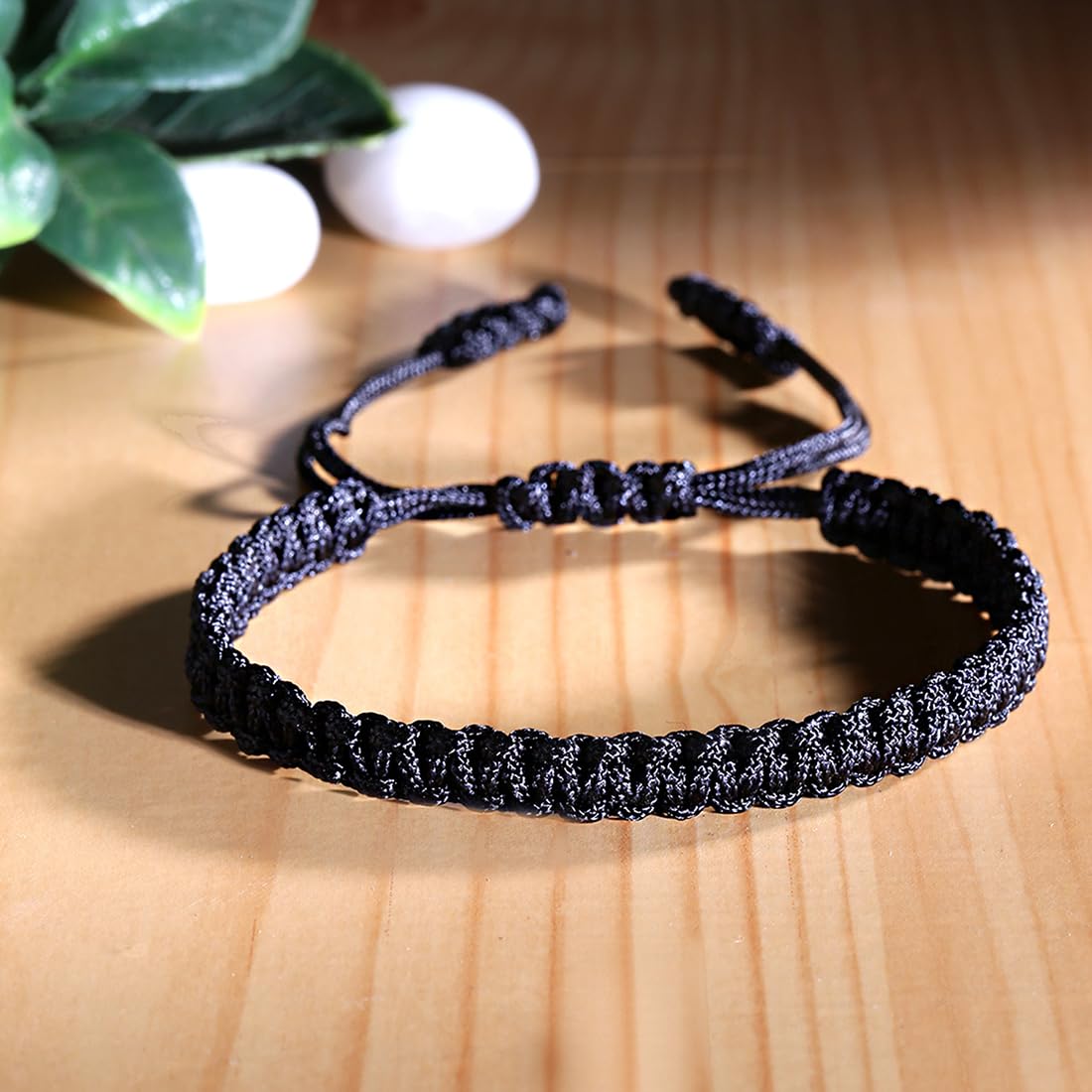 Yellow Chimes Bracelet for Men and Boys | 2 Pcs Combo of Black Nylon and Lava Rock Beads Bracelet | Birthday Gift for Men and Boys Anniversary Gift for Husband