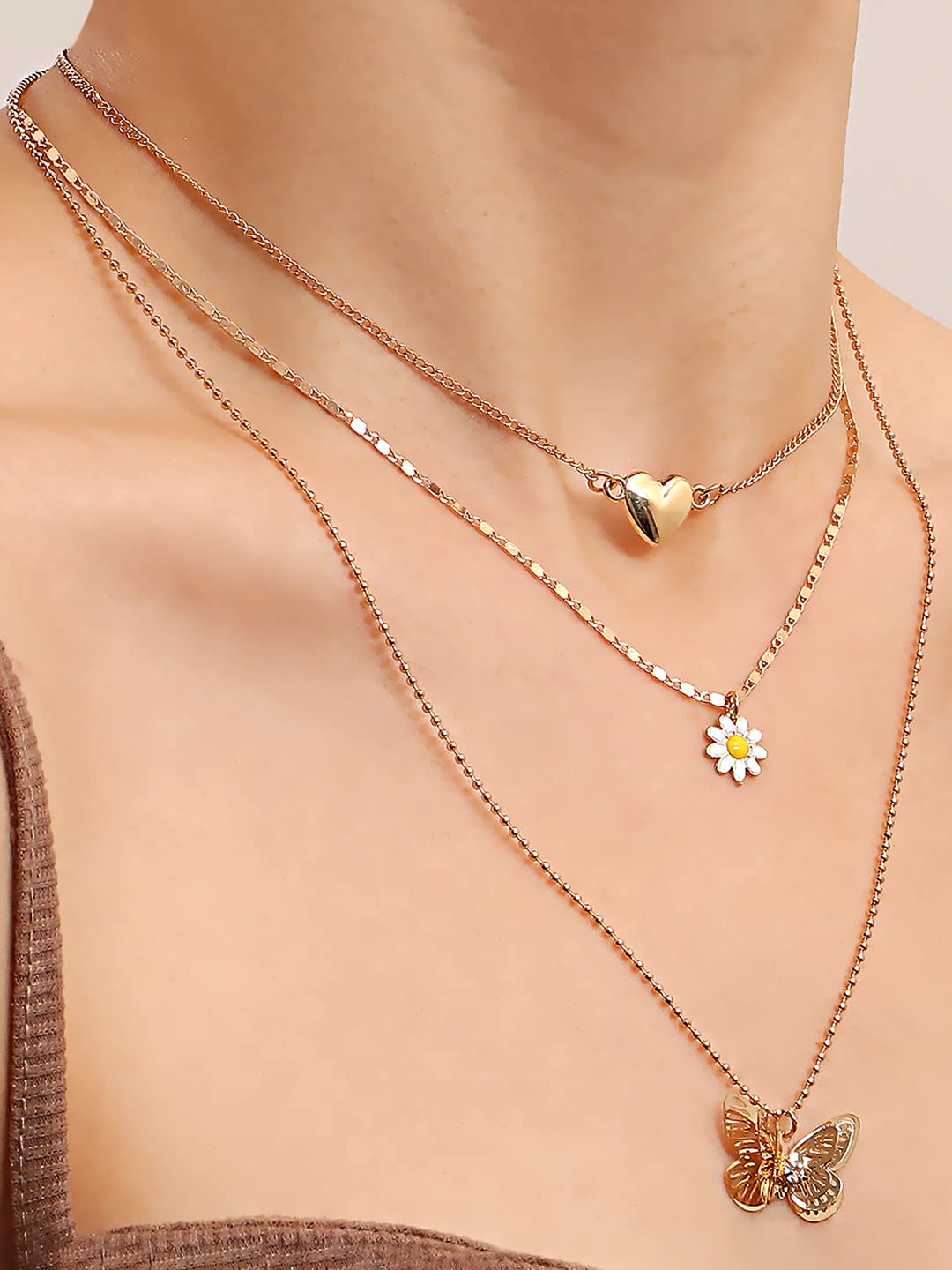 Gold Leaf Single Pearl Drop Water Stylish Leaves Pendant Necklace For Girls  And Women Gold White