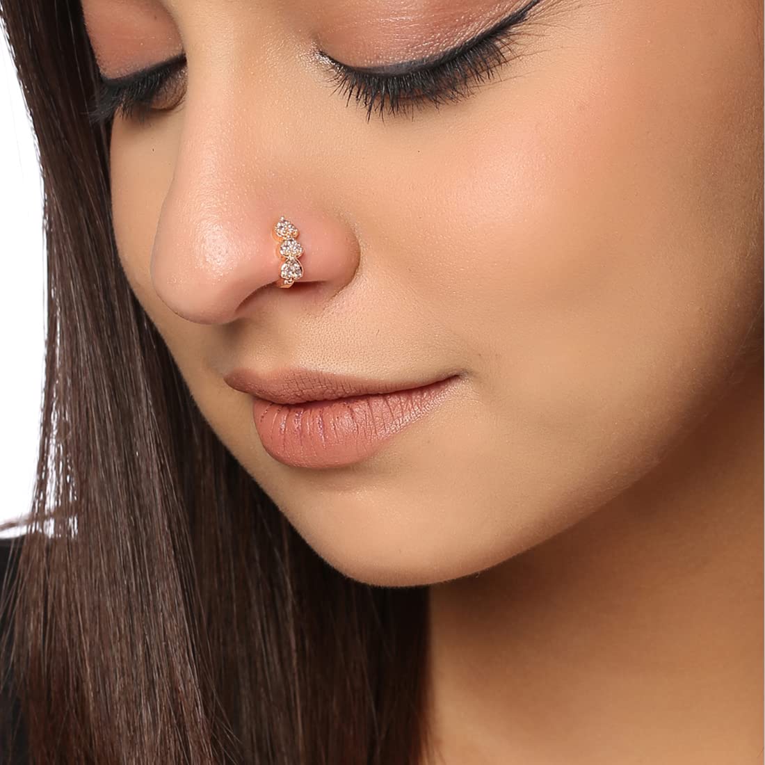 Buy Nose Ring Gold Plated Nose Ring (Bali) For Women Women Girls, GOLD-NOSE- PIN-SET2 Online - Get 64% Off