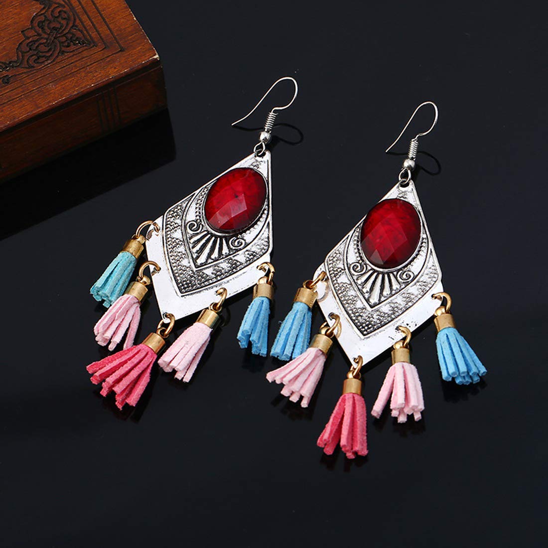 Yellow Chimes Tribal Fashion Bohemian Alloy Tassel Earring for Women and Girls