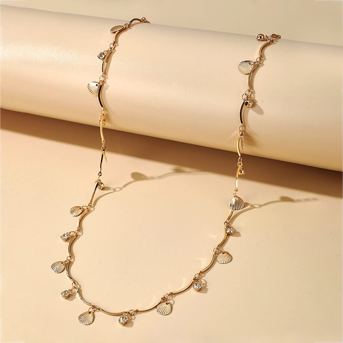 Yellow Chimes Waist Chain for Women Crystal studded Golden Waist band for Women and Girls