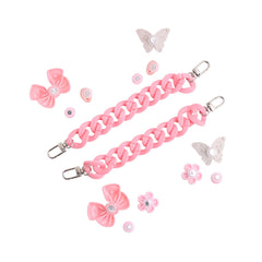 Melbees by Yellow Chimes Shoe Chains for Kids Girls Teens | Shoe Accessories Butterfly Design | Pink Shoe Decoration Charms| Shoe Chains for Unisex | Shoe Chain Charms for Croc/Clogs