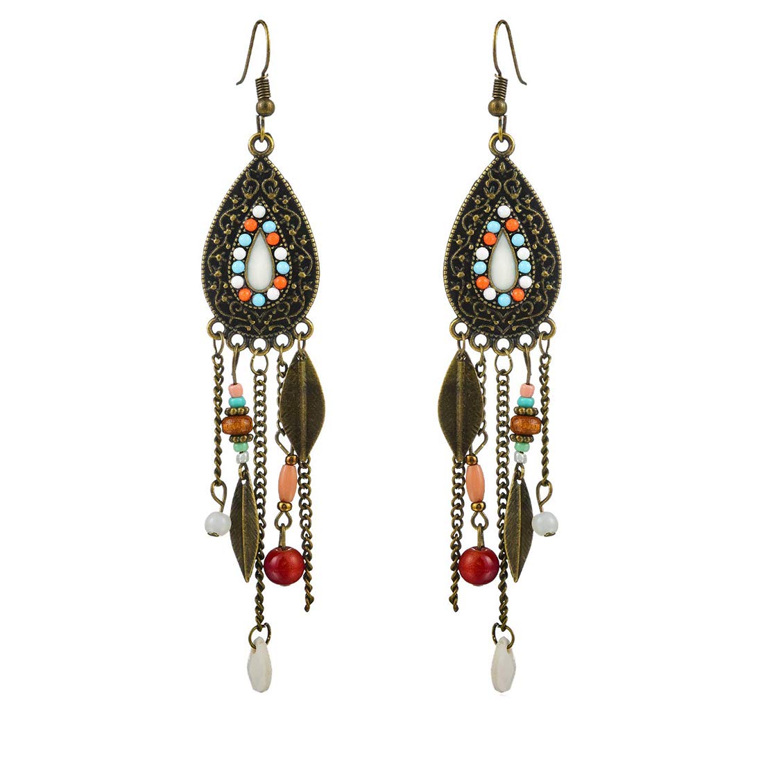 Yellow Chimes Vintage Ethnic Fusion Tassel Earring for Women & Girls