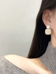 Yellow Chimes Earrings For Women Gold Tone Layered Round Shaped Crystal Stud Drop Earrings For Women and Girls
