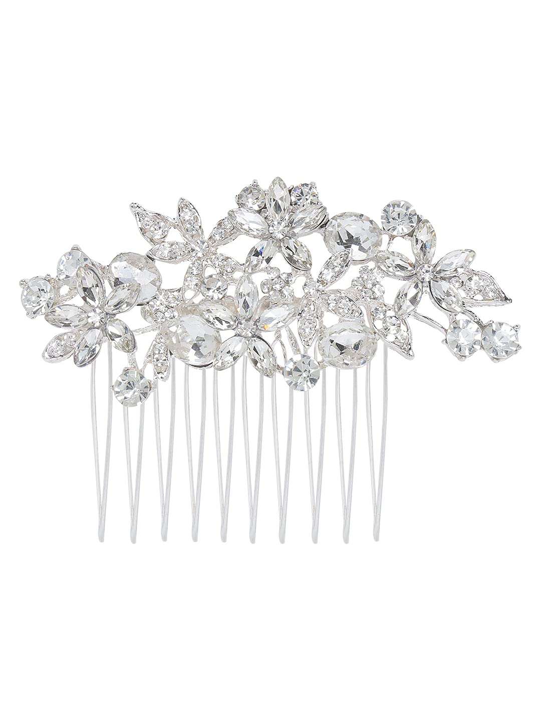 Yellow Chimes Comb Pin for Women Hair Accessories for Women Floral Comb Clips for Hair for Women Western Crystal Hair Pin Bridal Hair Accessories for Wedding Side Pin / Comb Pin / Juda Pin Accessories for Women
