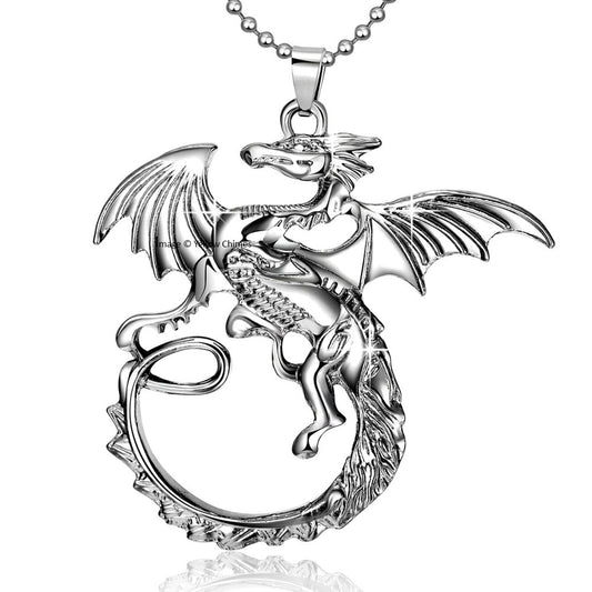 Dragon on The Wall- Game of Thrones 100% Stainless Steel Pendant for Boys and Men by YELLOW CHIMES …