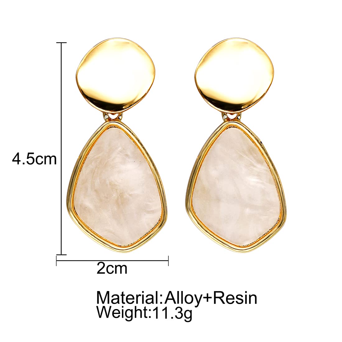 Yellow Chimes Combo Latest Fashion Gold Plated Geometric Shape Design Hoop Dangler Earrings for Women and Girls (Design 8)