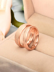 Yellow Chimes Rings for Women and Girls Rosegold Couple Rings | Valentines Special Rose Gold Proposal Couple Ring for Girls & Boys | Birthday Gift For girls and women Anniversary Gift for Wife