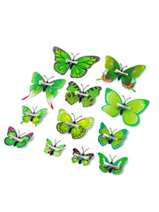 Melbees by Yellow Chimes Hair Clips for Girls Kids Hair Clip Hair Accessories for Girls Baby's Set of 12 Pcs Green Butterfly Alligator Clips for Girls Hair Clips for Baby Girls Alligator Clips for Hair Baby Hair Clips For Kids Toddlers
