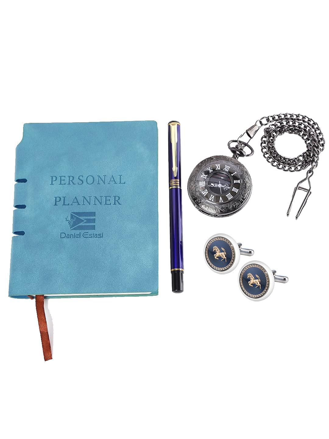 Yellow Chimes Men Gifting Set for Men Exquisite Men Gifting Set Business Suits Set Diary,Pen, Cufflinks,Pocket Watch Men Accessory Gift Set in a Gift Box.