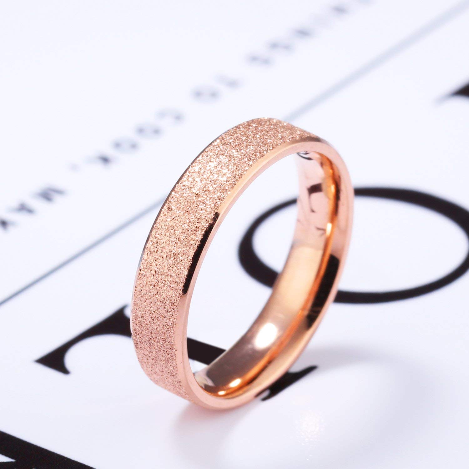 Yellow Chimes Rings for Women Rose gold plated Silky and Smooth Finished Stainless Steel Band Designed Statement Steel Collection Ring for Women and Girls