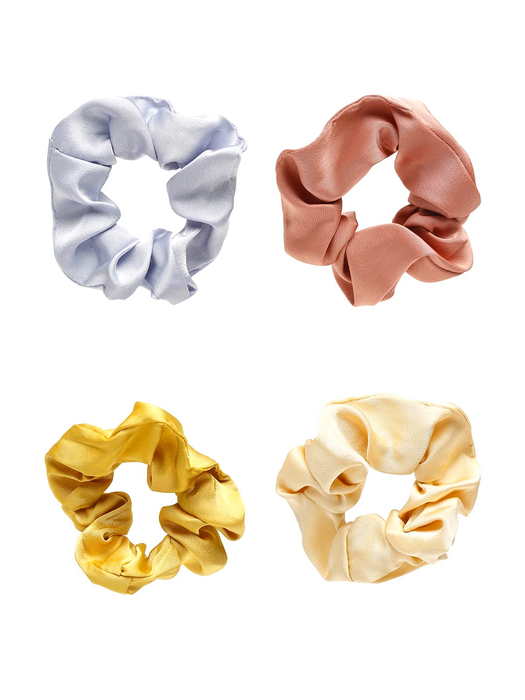 Yellow Chimes Scrunchies for Women Hair Accessories for Women 6 Pcs Satin Scrunchies Set Rubber Bands Multicolor Scrunchie Ponytail Holders Hair Ties for Women and Girls Gifts for Women and Girls