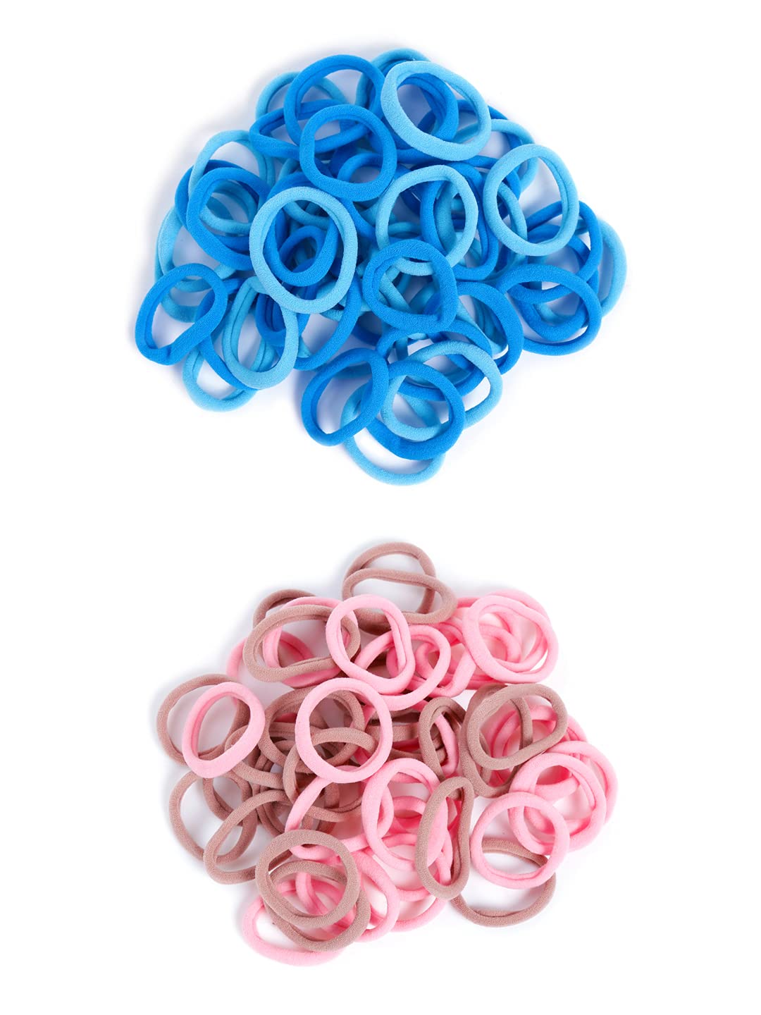 Melbees By Yellow Chimes Rubber Bands for Girls 100 Pcs Multicolor Rubberbands Elastic Hair Ties Hair Bands Ponytail Holders with Storage Box Hair Accessories.