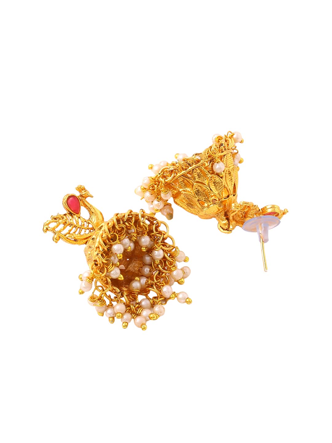 Yellow Chimes Jewellery Set for Women and Girls | Traditional Golden Jewellery Set for Women Gold Plated Necklace Set | Peacock Shaped Antique Jewellery | Accessories Jewellery for Women | Birthday Gift for Girls and Women Anniversary Gift for Wife