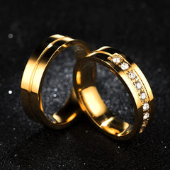 Yellow Chimes Rings for Women and Girls Couple Rings | Valentines Special Golden Band Proposal Couple Ring For Girls & Boys | Birthday Gift For girls and women Anniversary Gift for Wife