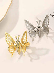Yellow Chimes Hair Clips for Girls Women Hair Accessories for Girls 2 Pcs Hairclips Charming Butterfly Clips for Women Silver/Gold Hair Clips Alligator Clips for Hair Accessories for Women and Girls Gift for Women & Girls