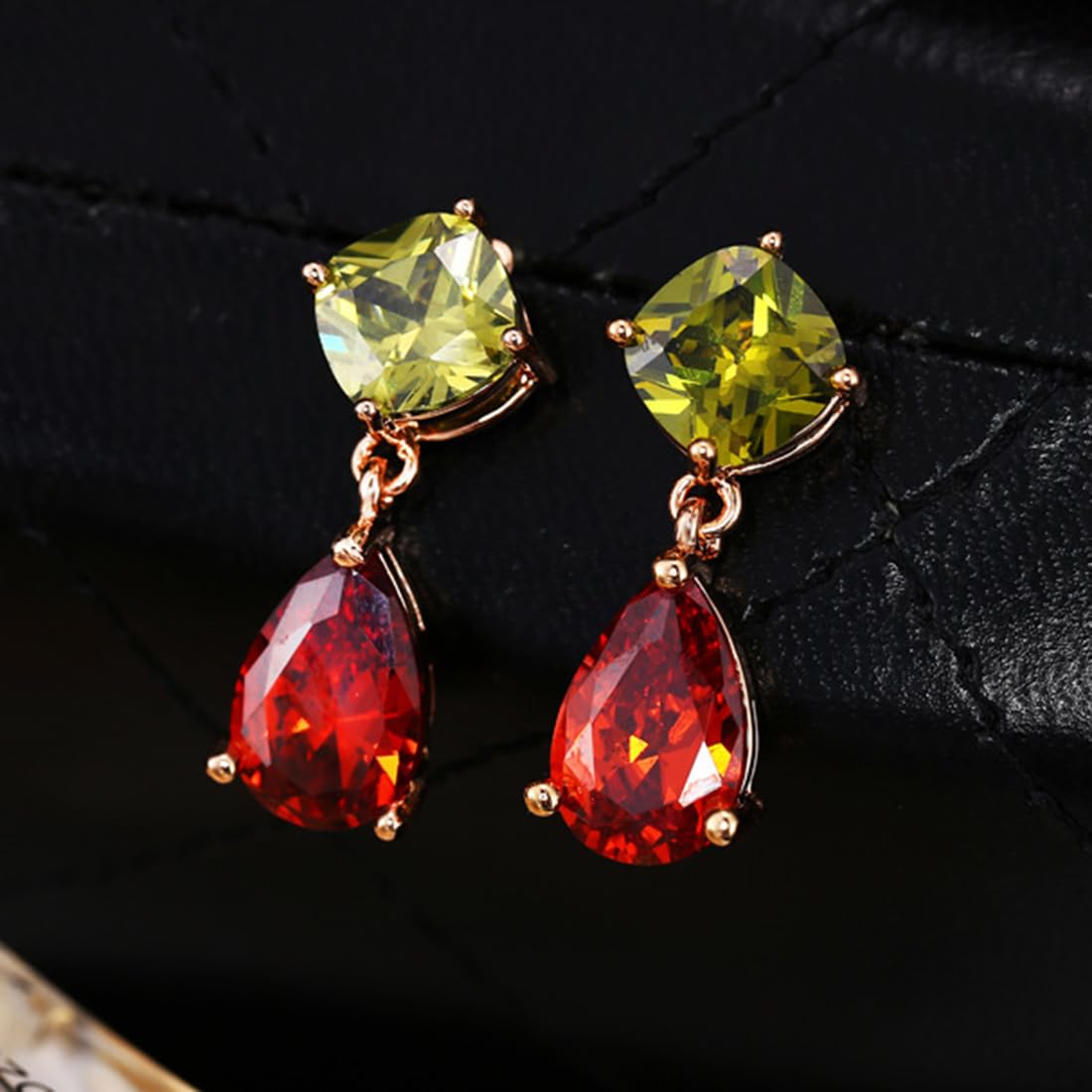 Kairangi Earrings for Women and Girls | Fashion Multicolor Stone Crystal Drop | Accessories Jewellery for Women Drop Earrings | Birthday Gift for Girls and Women Anniversary Gift for Wife