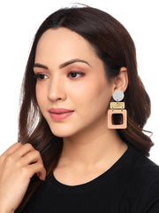 Yellow Chimes Earrings for Women and Girls | Gold Drop Earring | Gold Plated Drop | Geometric Rectangle Shaped Western Drop | Accessories Jewellery for Women | Birthday Gift for Girls and Women Anniversary Gift for Wife