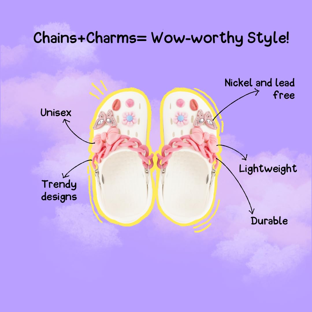 Melbees by Yellow Chimes Shoe Chains for  Kids Girls Teens | Shoe Accessories Product Design | Yellow Shoe Decoration Charms| Shoe Chains for Unisex | Shoe Chain Charms for Croc/Clogs