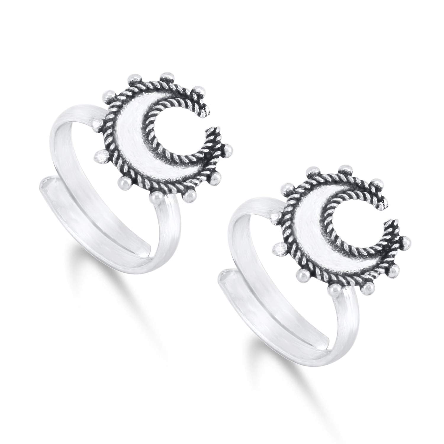 Buy Toe Rings for Women Traditional Silver Oxidised Bichiya Toe Rings Set  for women Online In India At Discounted Prices