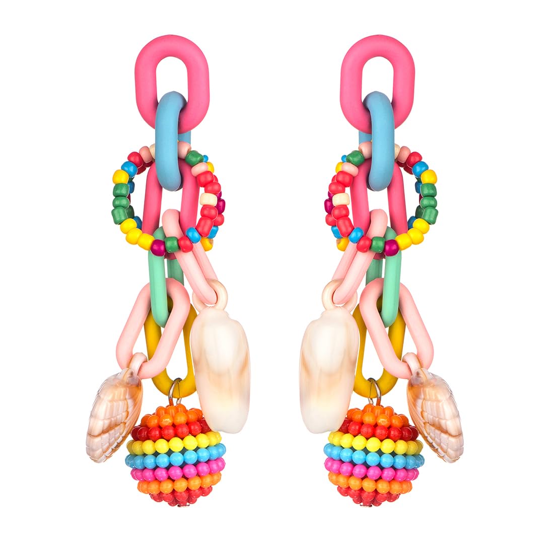 Yellow Chimes Earrings for Women and Girls| Danglers Earrings for Girls and Women| Multicolour Danglers Earrings| Birthday Gift for Women| Anniversary Gift for Wife