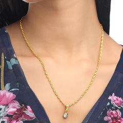 Yellow Chimes Mangalsutra for Women Combo of 3 Pcs Gold Plated Black Beads Mangal Sutra Heart Beat Pendant Necklace for Women and Girls.