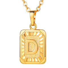 Yellow Chimes Pendant for Men and Women Gold Plated Alphabet D Statement Chain Pendant Necklace for Men and Women.