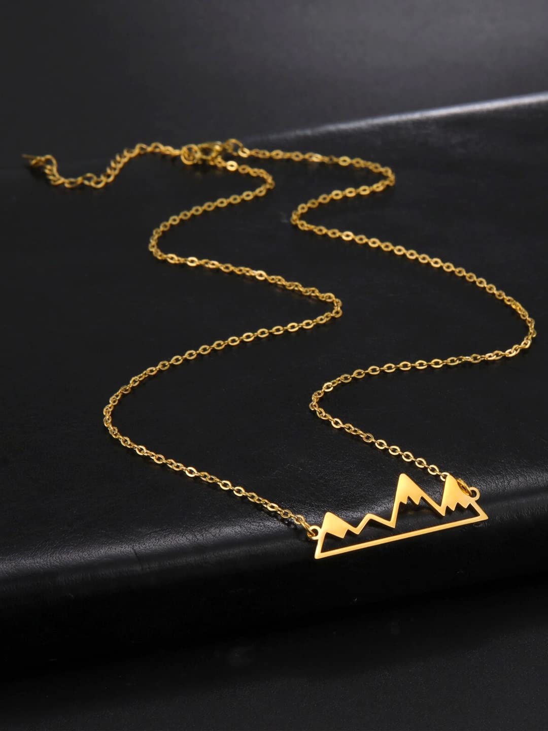 Yellow Chimes Necklace for Womens Goldplated Minimal Designed Necklace for Womens and Girls