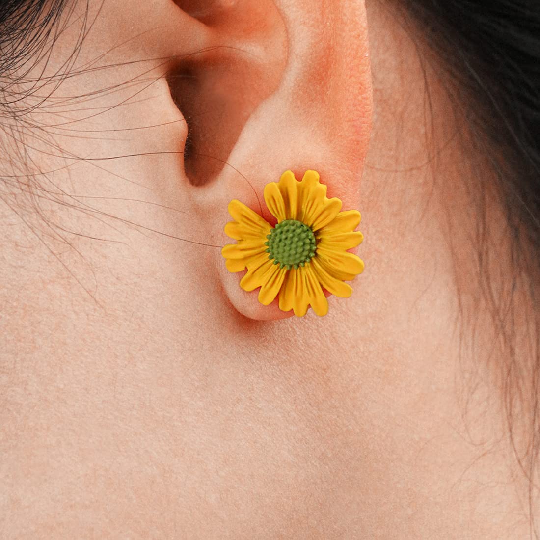 Yellow Chimes Stud Earrings for Women Combo of 3 Pairs Multicolor Floral Stud Earrings fow Women and Girl's.