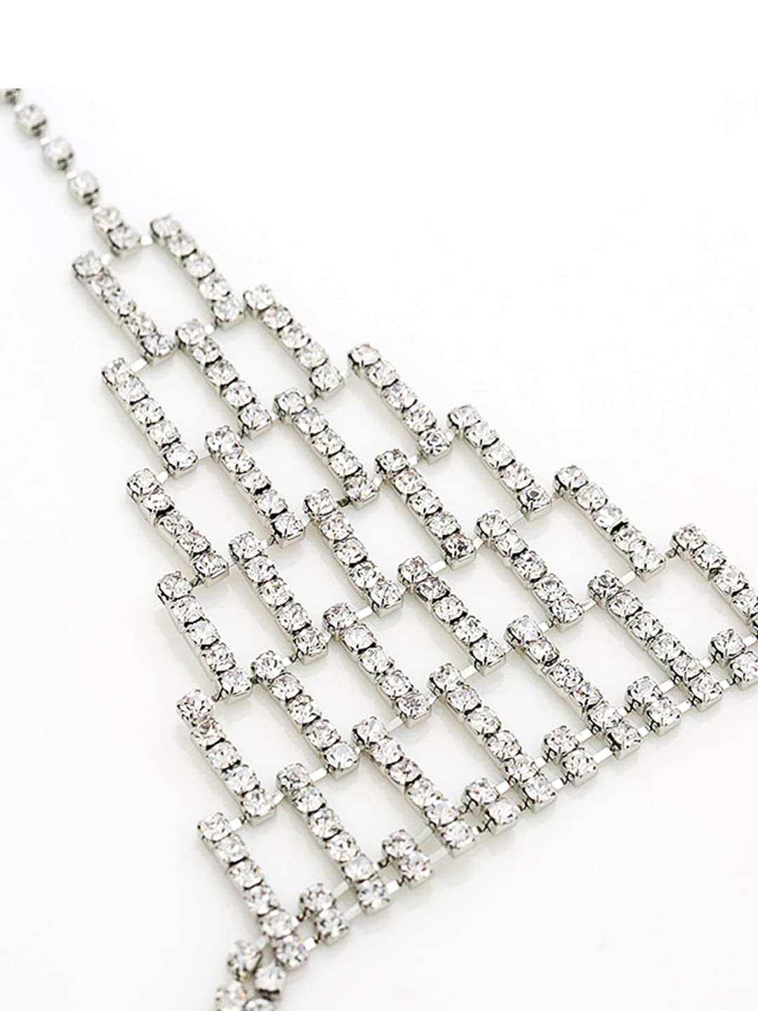 Yellow Chimes Ring Bracelet for Women and Girls Bracelet With Ring for Girls | Silver Toned Crystal Studded Ring Bracelet | Birthday Gift For girls and women Anniversary Gift for Wife