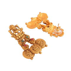 Yellow Chimes Jewellery Set for Women and Girls Temple Jewellery Set | Gold Plated Coin Designed Temple Jewellery Set | Birthday Gift for girls and women Anniversary Gift for Wife