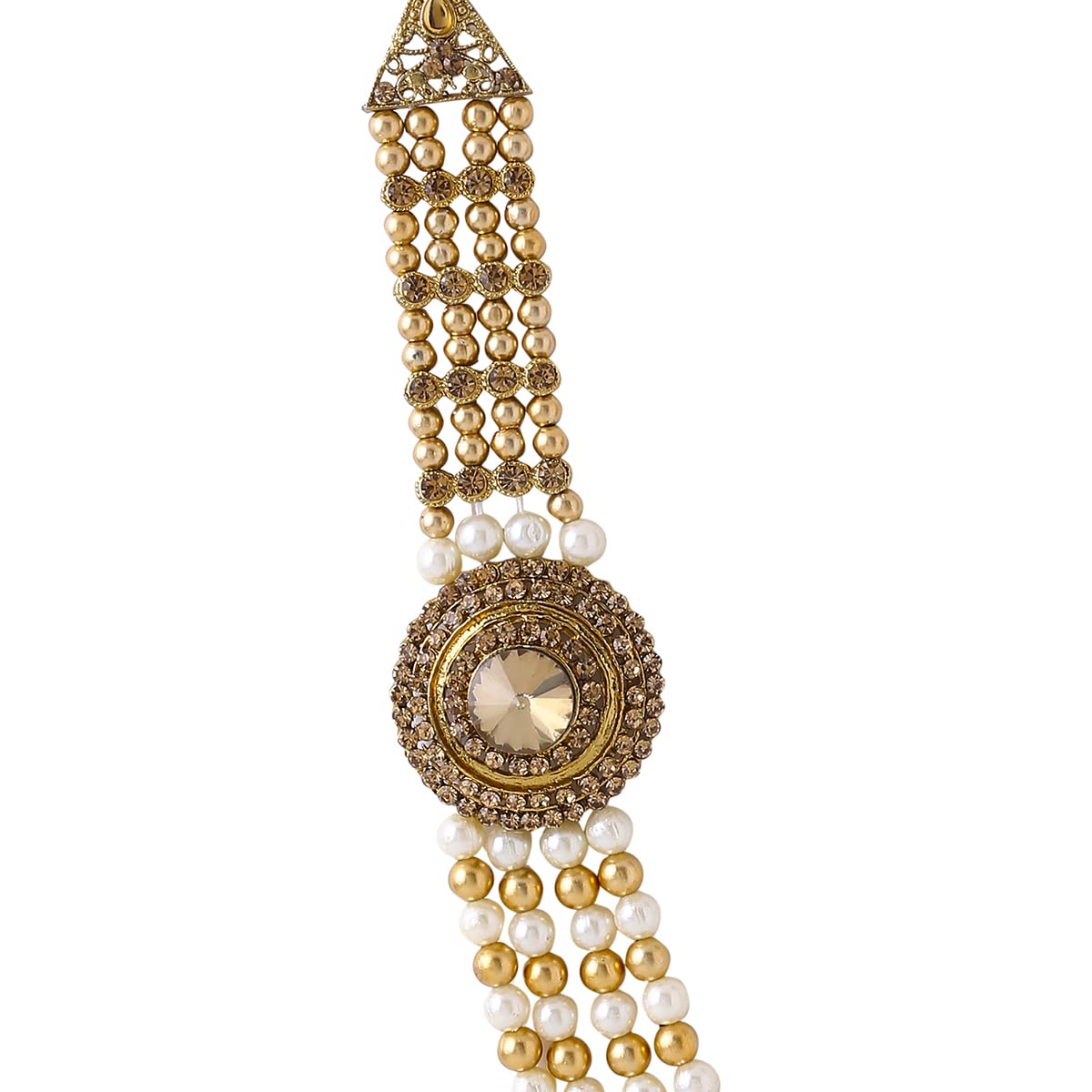 Yellow Chimes Dulahmala For Mens Pearl Necklace Jewellery for Groom Dulha Moti Mal Haar For men