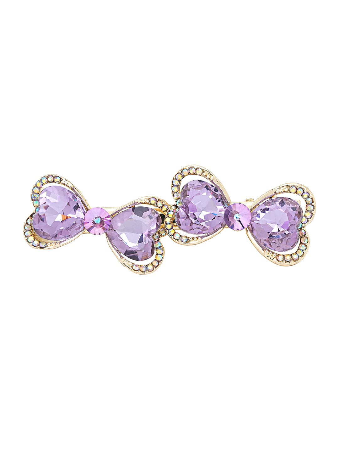 Yellow Chimes Hair Clips for Women Girls Hair Accessories for Women Purple Crystal Hair Clip Bow Hair Clips for Girls Hairclips Alligator Clips for Hair Pins for Women and Girls Gift for Women & Girls